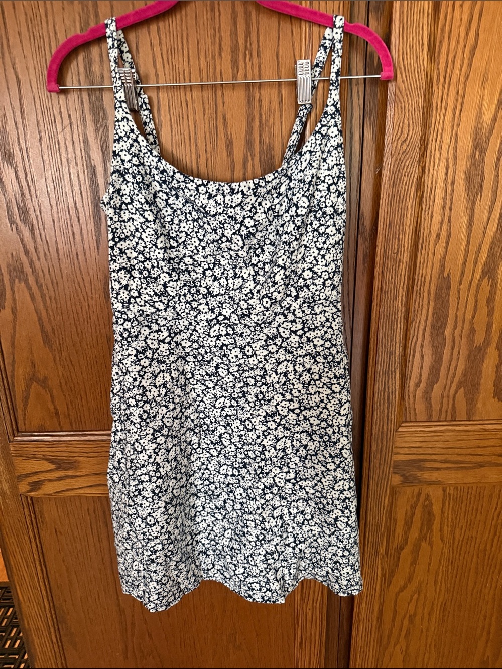 Old Navy Blue & White Floral Mini Slip Dress